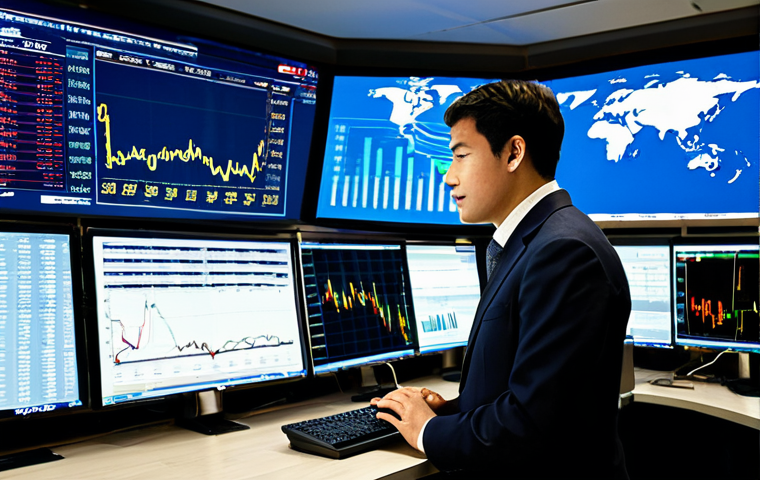 외환관리사와 환율 데이터 분석 사례 - A Global Trade Scene**

"A vibrant and bustling scene depicting global trade. Shipping containers wi...