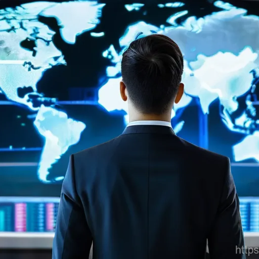 외환관리사와 글로벌 금융 트렌드 분석 - **Global Financial Navigation:** A confident, professionally dressed financial expert, male or femal...