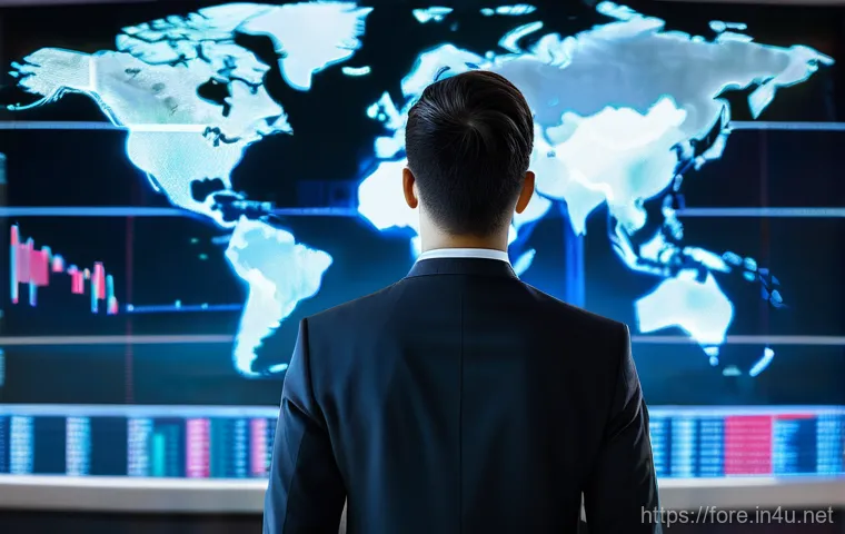 외환관리사와 글로벌 금융 트렌드 분석 - **Global Financial Navigation:** A confident, professionally dressed financial expert, male or femal...