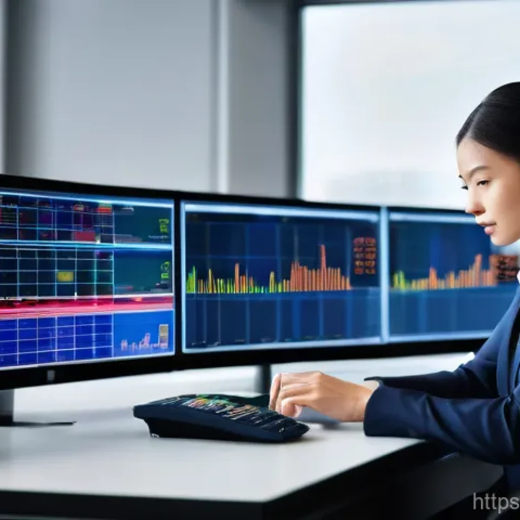 외환관리사 업무 사례 모음 - **Prompt:** A highly focused male or female foreign exchange manager, dressed in a sharp business su...