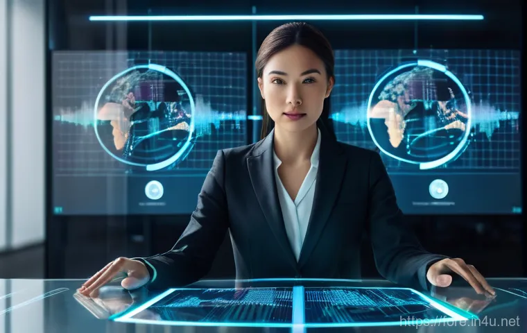 외환관리사와 신기술 활용 사례 - **Prompt 1: AI-Powered Foreign Exchange Forecasting**
A sleek, professional-looking female forei...