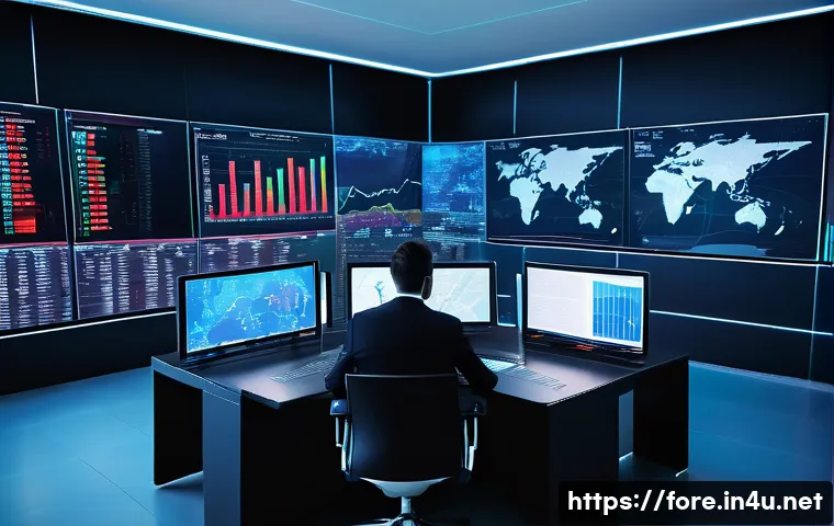 외환관리사와 글로벌 금융 트렌드 비교 - A modern digital forex trading room featuring a diverse team of professional foreign exchange manage...