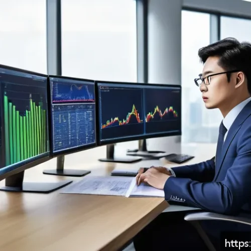 Home 33 외환관리사 자격증과 MBA 병행 - A professional financial expert in a modern office setting, confidently analyzing foreign exchange m...